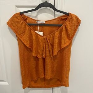 Zara new with tags orange top- size large